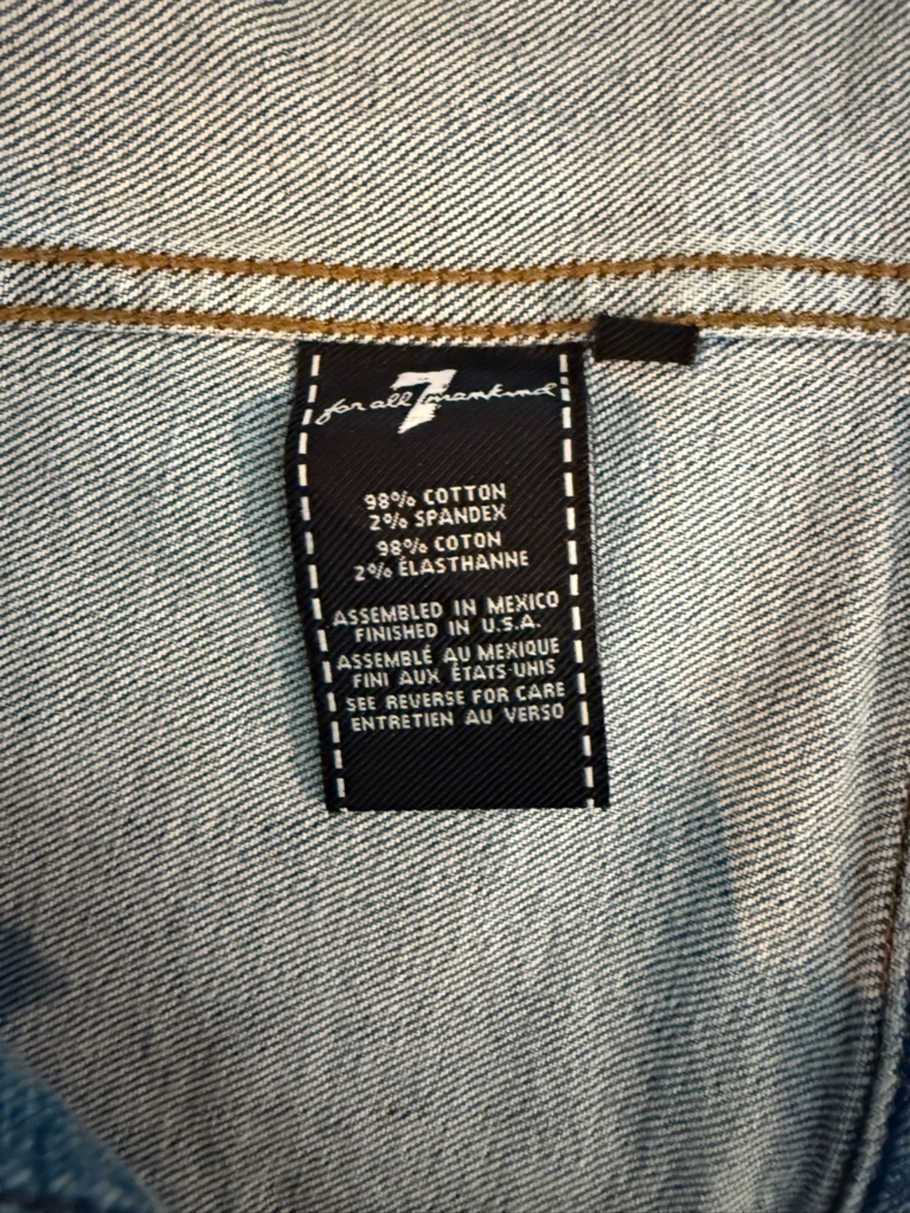 7 For All Mankind Denim Jacket - M - Medium Wash - Picture 5 of 6